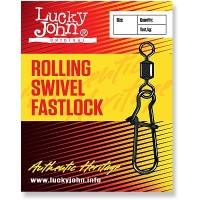 Вертлюжок-застежка LUCKY JOHN Rolling Swivel Fastlock (10 шт.) LJ5025-006