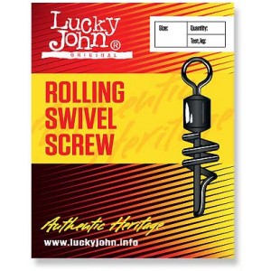 Вертлюжок-застежка LUCKY JOHN Rolling Swivel Screw (10 шт.) LJ5052-010