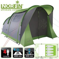 Палатка кемпинговая NORFIN Asp 4 Alu