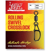 Вертлюжок-застежка LUCKY JOHN Rolling Swivel Crosslock (5 шт.) LJ5057-K030