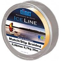 Плетеный шнур CLIMAX Ice Line Match/Stip Braided 25m – 0,16mm