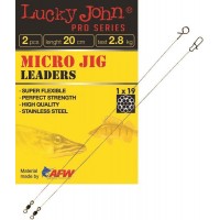 Поводок плетеный LUCKY JOHN Pro Series Micro Jig 1Х19 жильный (2 шт) 6403-020