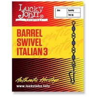 Вертлюжок-застежка LUCKY JOHN Barrel Swivel Italian 3 (10 шт.) LJ5035-012