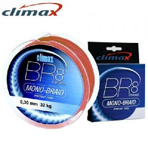 Плетеный шнур CLIMAX BR8 Mono-Braid Hi-Vis Red 135m – 0,10 mm
