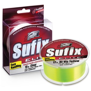 Леска монофильная SUFIX Elite Hi Vis Yellow 100м - 0,14мм