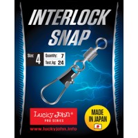 Вертлюжок-застежка LUCKY JOHN Pro Series Interlock Snap With Rolling Swivel 12 кг (5 шт.) LJ5410-008