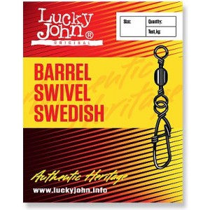 Вертлюжок-застежка LUCKY JOHN Barrel Swivel Swedish (10 шт.) LJ5030-010