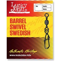 Вертлюжок-застежка LUCKY JOHN Barrel Swivel Swedish (10 шт.) LJ5030-008