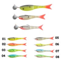 Рыбка поролоновая оснащенная перфорированная 8 см. 25 г. (цвет 02)