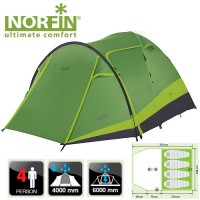 Палатка кемпинговая NORFIN Rudd 3+1
